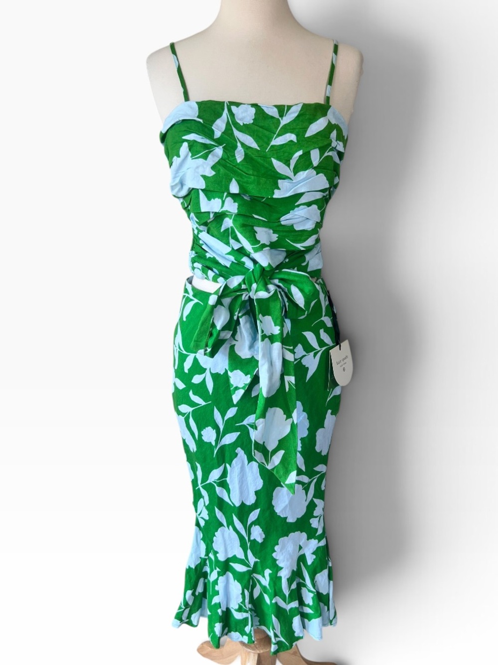 Classic Rose Kate Spade NY x Target Linen Fit flare Midi Skirt Green